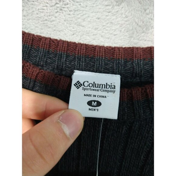Columbia Sweater Mens Medium Gray ROC II Crew Neck Cotton Pullover Authentic Fit - Picture 5 of 9